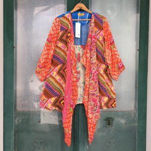Benares NWT Multicolored AMY Kimono, Size Small